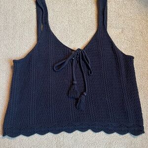 Old Navy Black Crochet Tank Top
